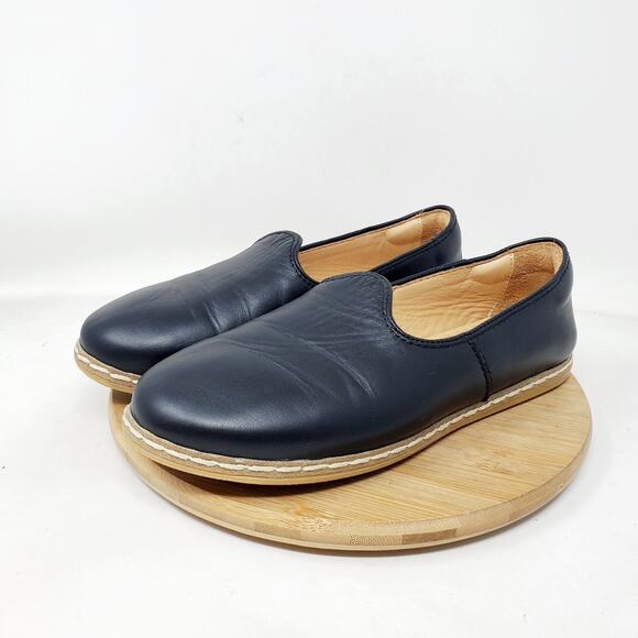 Charix Shoes Womens 37 Black Leather Slip On Loafer Comfort Classic - Picture 6 of 14